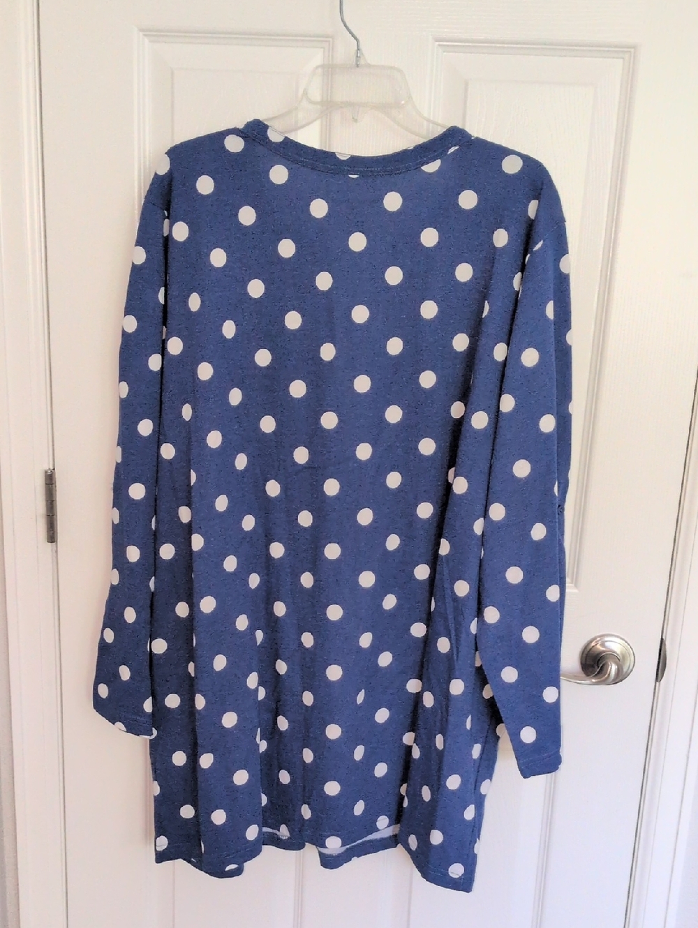 NWOT Woman Within Blue & White Polka Dot Layered Look Tunic - 3X 30/32 - Picture 6 of 6